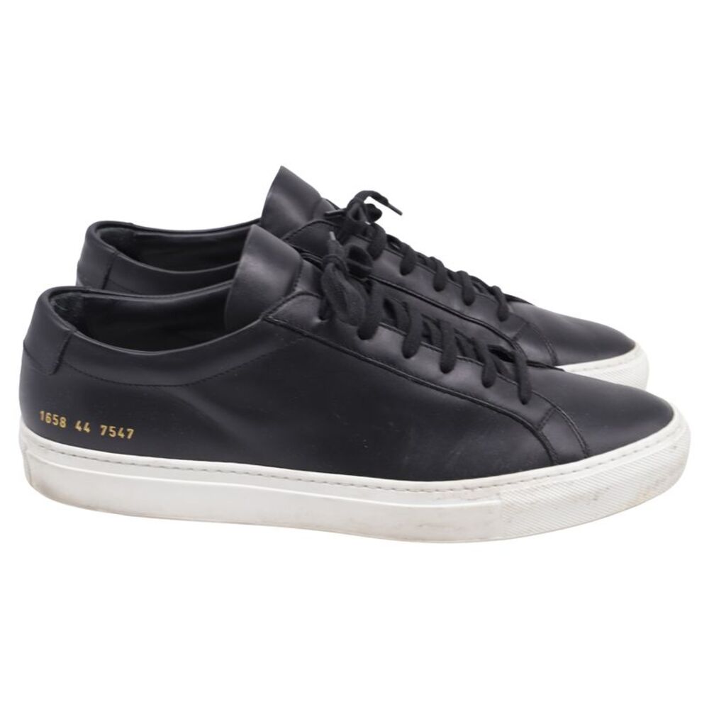 Common Projects Achilles Low Sneakers in Black Leather
